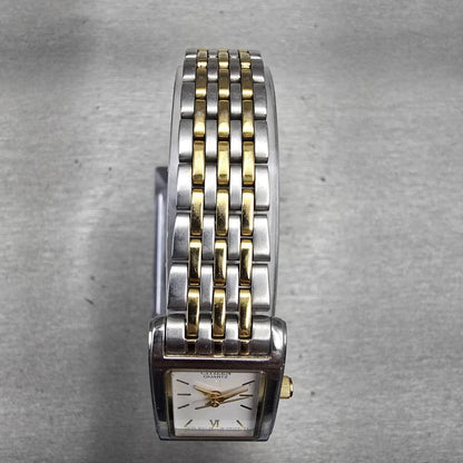 Citizen Watch Women 18mm White Dial Silver Tone Rectangle 5930-S038588 New Batt4