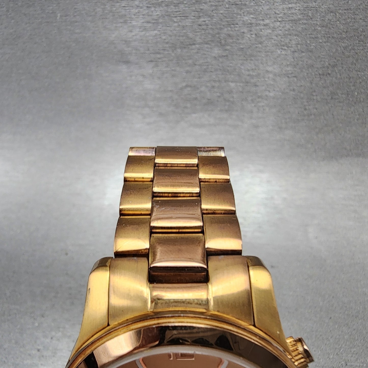 Michael Kors Runway Chronograph Watch Women 38mm Rose Dial Rose Gold Tone NewBat4