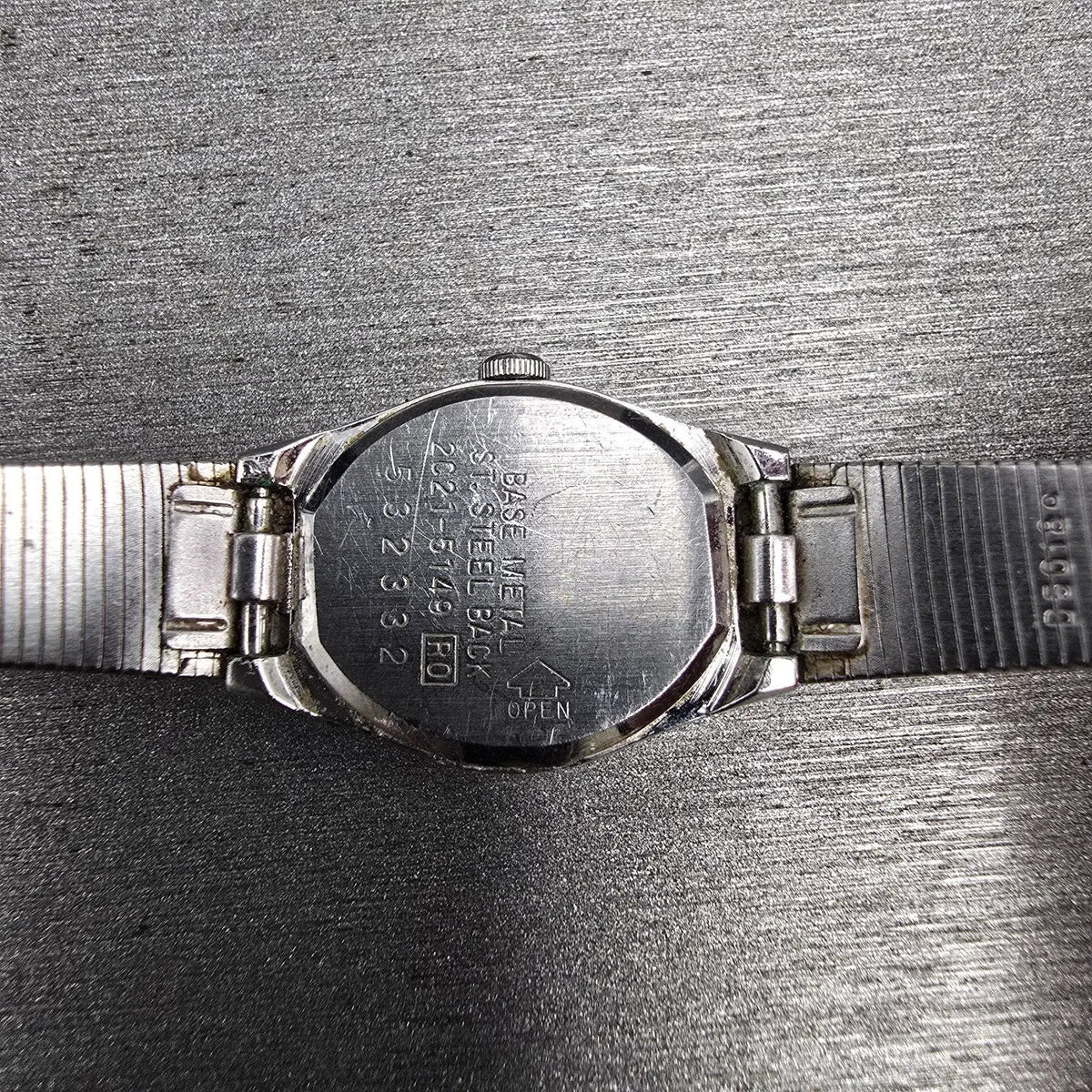 Seiko Watch Women 16mm Silver Dial Silver Hexagon 2C21-5149 New Battery VTG JP12
