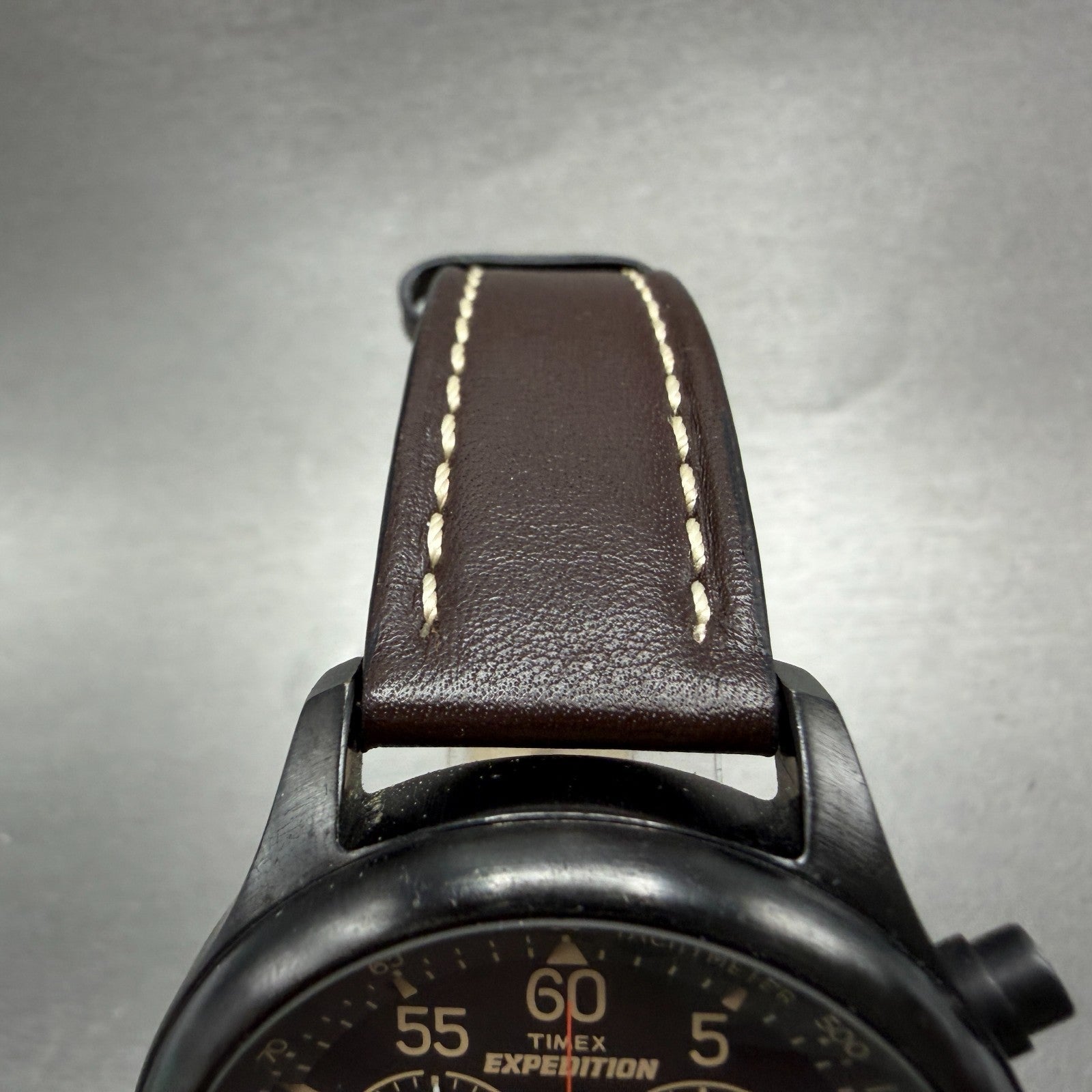 Timex Expedition Field Chronograph Watch Men 43mm Black Dial Black Tone New BatA4