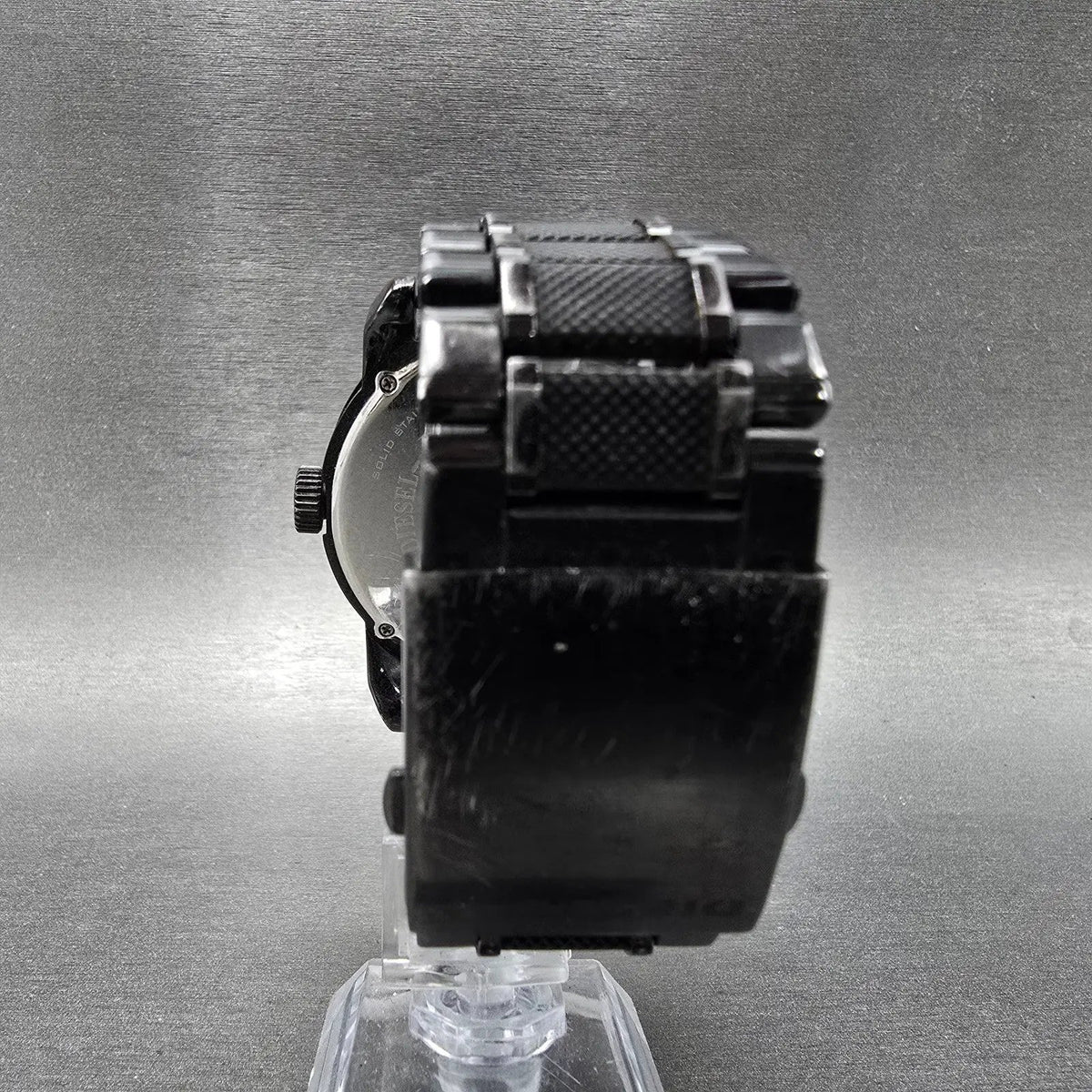 Diesel Watch Men 46mm Black Dial Black Tone Round DZ-1371 New Battery7