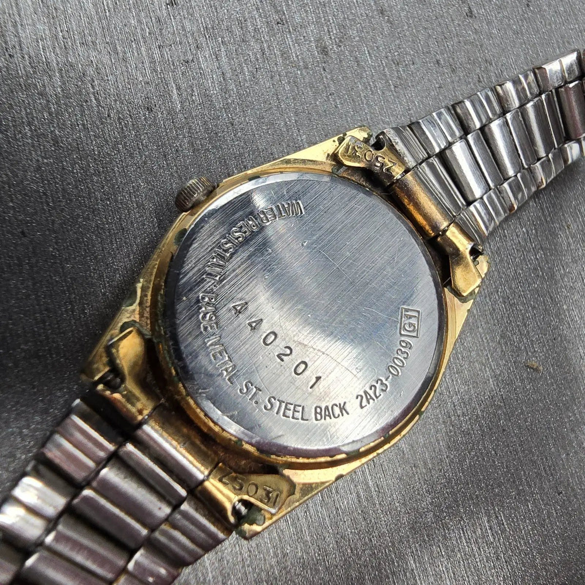 Seiko President Watch Women 24mm Gold Dial Gold Daydate Round 2A23-0039 New Batt10