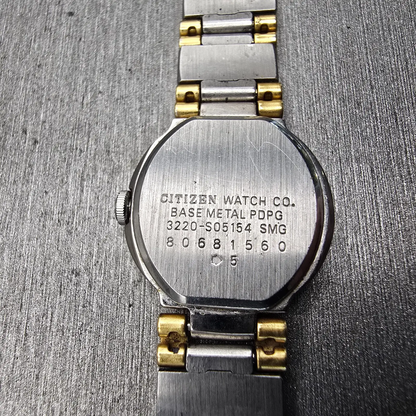 Citizen CQ Watch Women 20mm Gray Dial Two Tone Round 3220-S05154 New Battery10