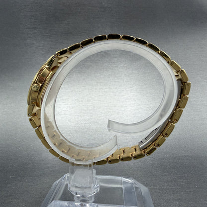 Gucci 3300L Watch Women 26mm Black Dial Gold Plated Round New Battery Vintage6