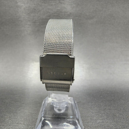 Skagen Tank Watch Women 21mm Black Dial Steel Rectangle 380XSSSSB1 New Battery7