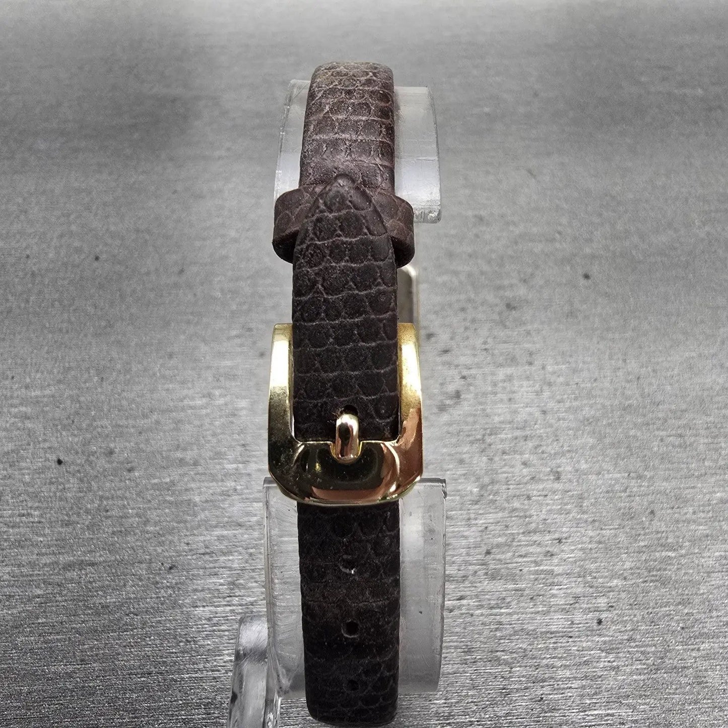 Seiko Watch Women 16mm Gray Dial Gold Tone Octagon 2C21-5279 New Battery Vintage7