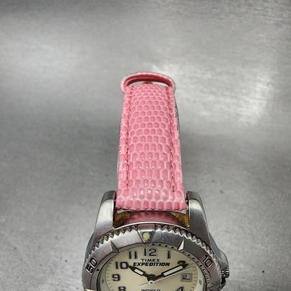 Timex Expedition Watch Women 31mm Cream Dial Steel Date Round New Battery4