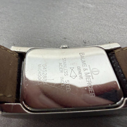 Baume & Mercier Hampton Watch Men 24mm Rose Dial Steel Small Seconds New Battery9