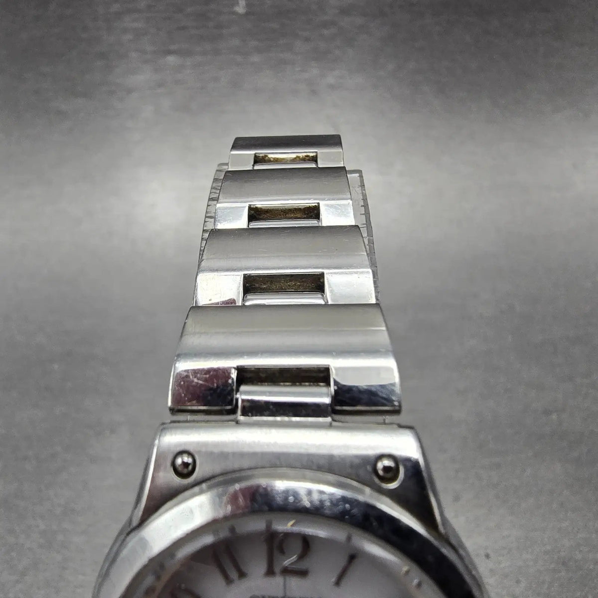 Citizen Wicca Watch Women 26mm White Dial Silver Tone Daydate Solar Round Runs4