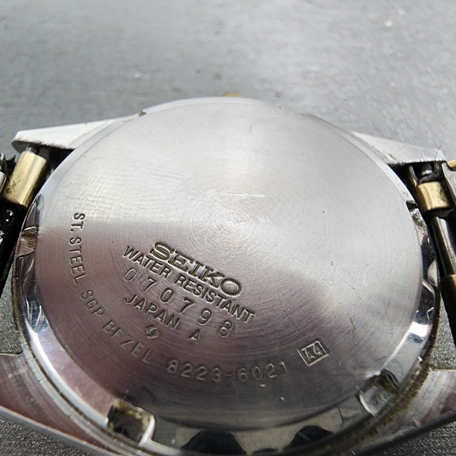 Seiko SQ Watch Men34mm Silver Dial Two Tone Daydate READ!! 82236021 New Battery9