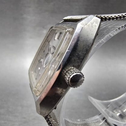 Citizen Cosmo Star Tank Watch Women 23mm Silver Dial Steel Date 4-610016 Runs2
