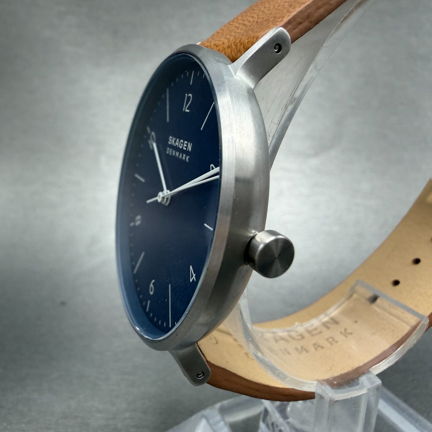 Skagen Aaren Watch Men 40mm Blue Dial Steel Round SKW1149 New Battery2