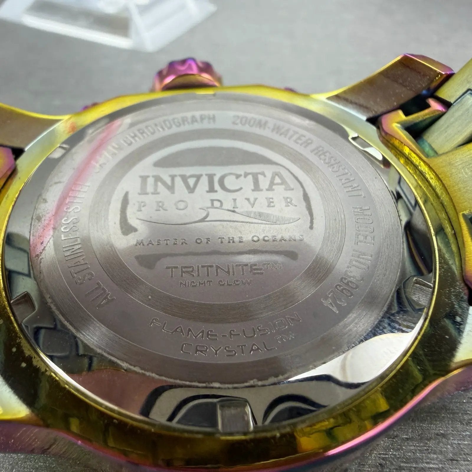 Invicta Pro Diver Chronograph Watch Men 47mm Abalone Dial Iridescent New battery10