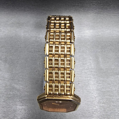 Seiko Watch Men 28mm Gold Dial Gold Tone Octagon 5P30-5040 New Battery Vintage4