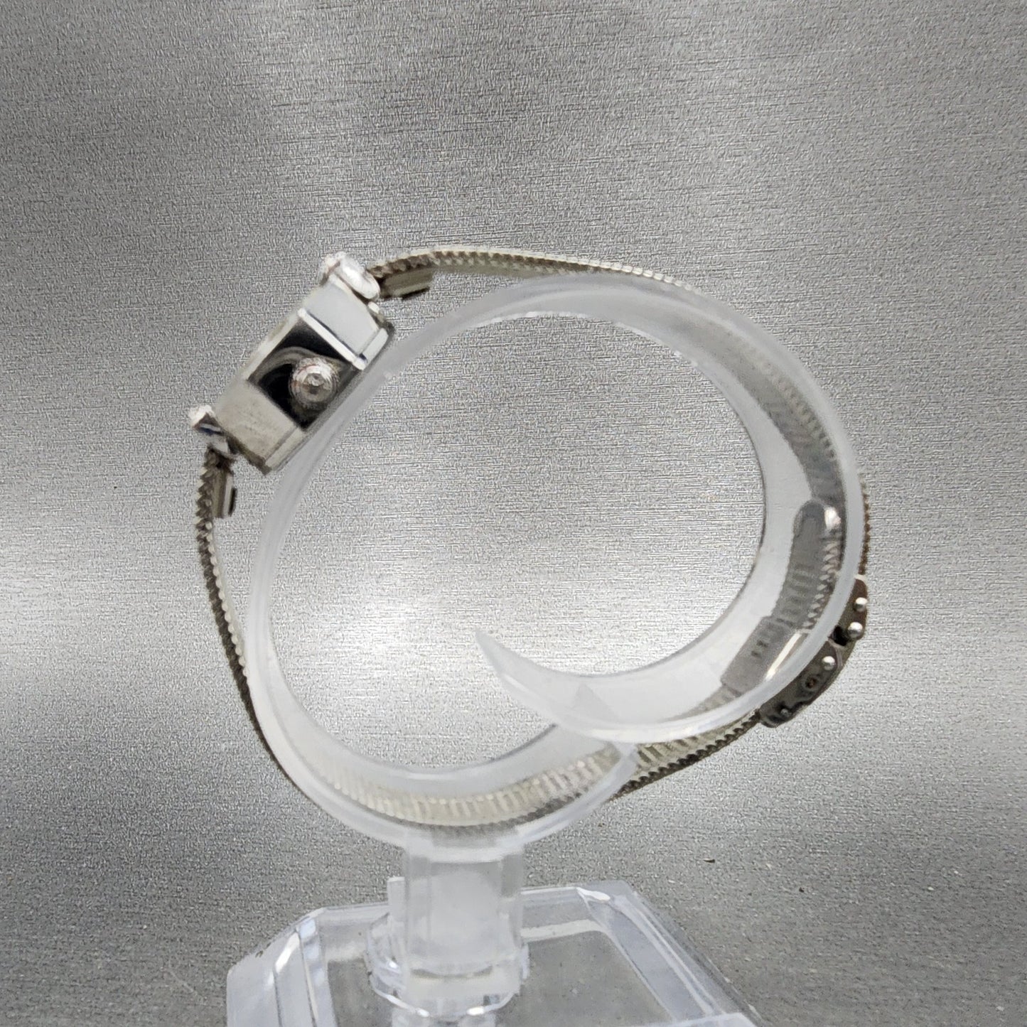 Hamilton Watch women 17mm White Dial 10K White Gold Plated Diamonds New Battery6