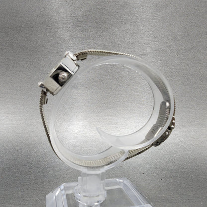Hamilton Watch women 17mm White Dial 10K White Gold Plated Diamonds New Battery6
