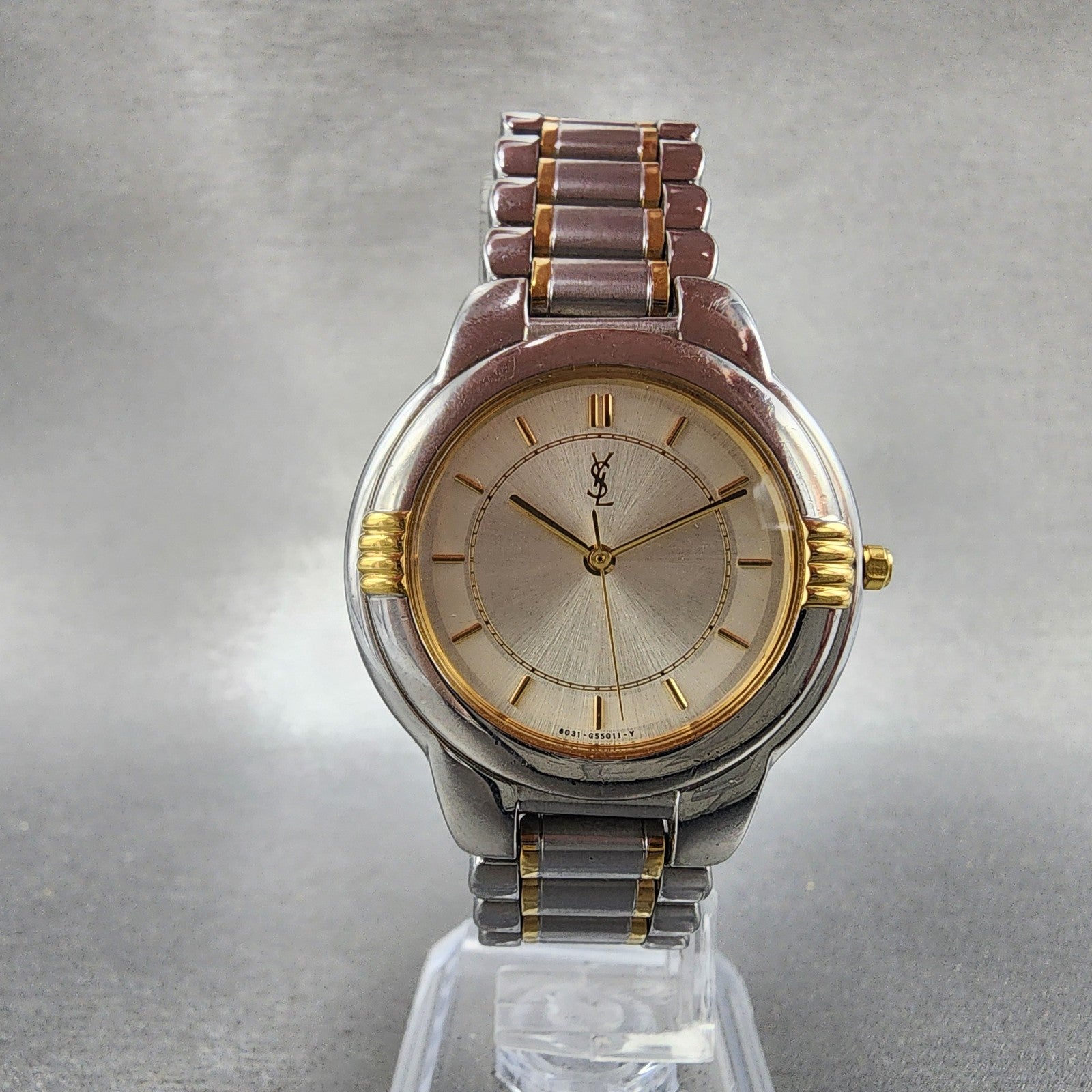 Yves Saint Laurent Watch Women 32mm Champagne Dial Two Tone 6031G11246 PARTS6