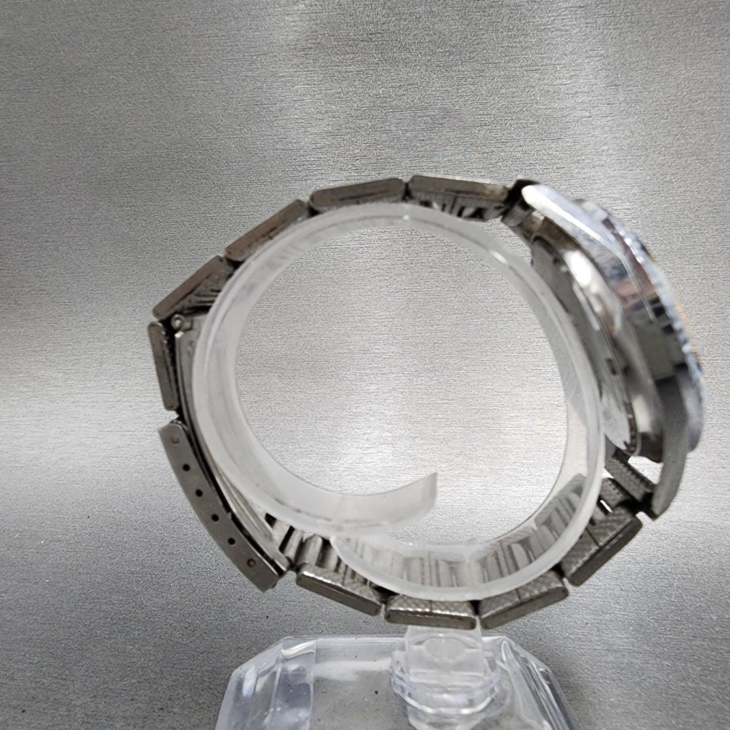 Orient AAA Deluxe Crystal Watch Men 36mm White Dial Silver Daydate READ!!!! Runs8