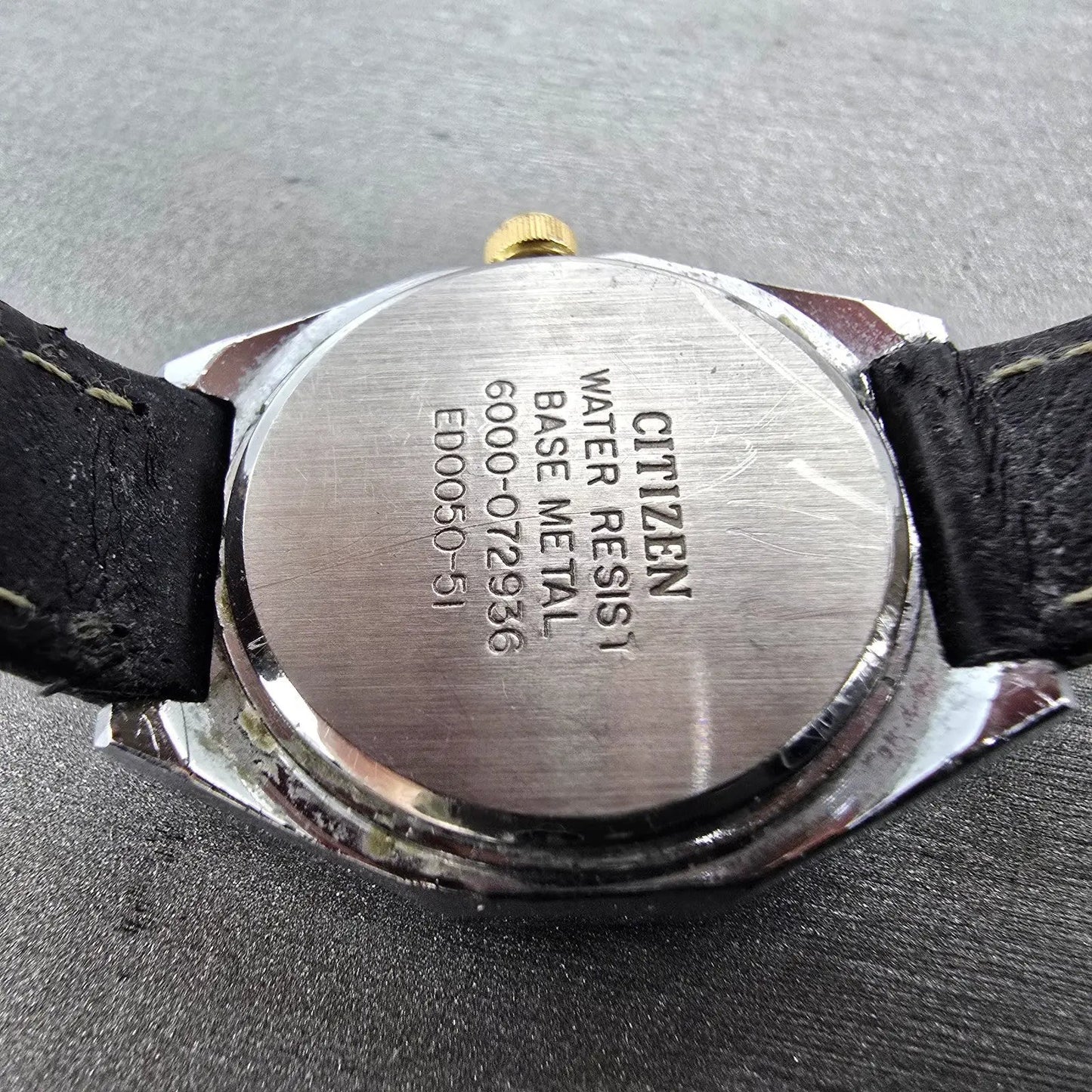 Citizen CQ Watch Women 26mm Black Dial Silver Tone Daydate 6000-072936 New Batt9