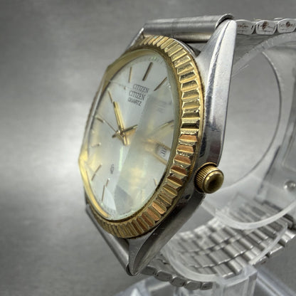 Citizen CQ President Watch Men 36mm Silver Dial Two Tone Daydate Round New Bat V2