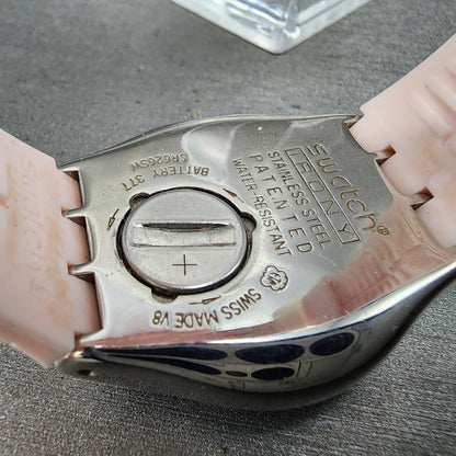 Swatch Irony COCO HO Watch Women 33mm Pink Dial Steel Round YLZ101 New Battery9
