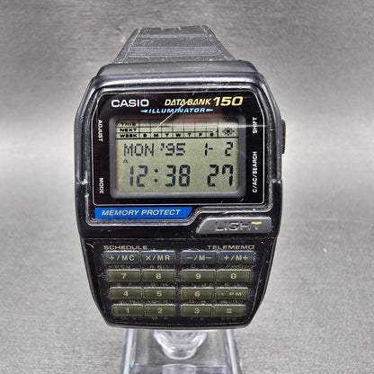 Casio Calculator DBC-150 Watch Men 35mm Black Alarm Chronograph 1477 New Battery0
