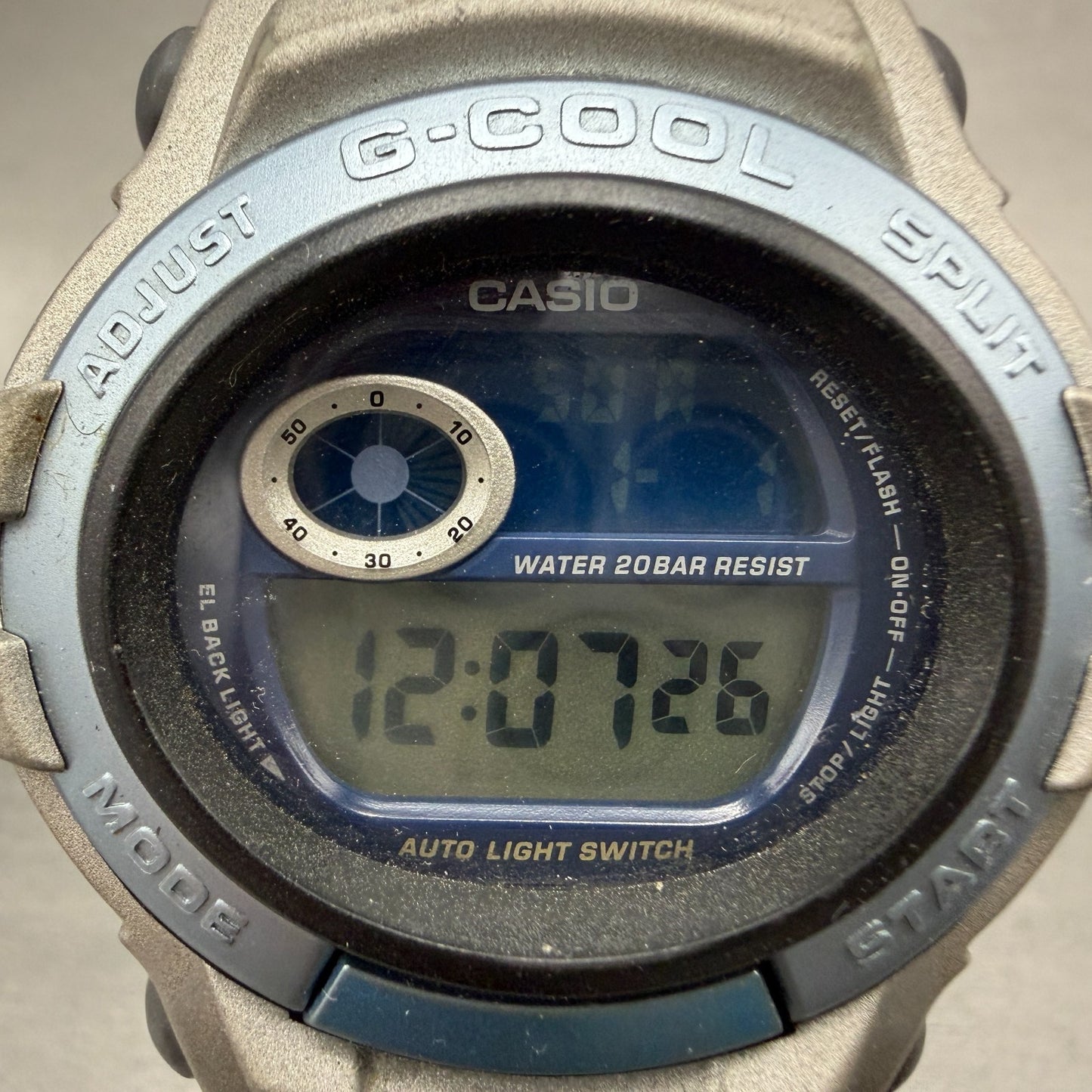 Casio G-Shock G-Cool GT-003 Watch Men 46mm Digital Silver Alarm Chrono New Batt1