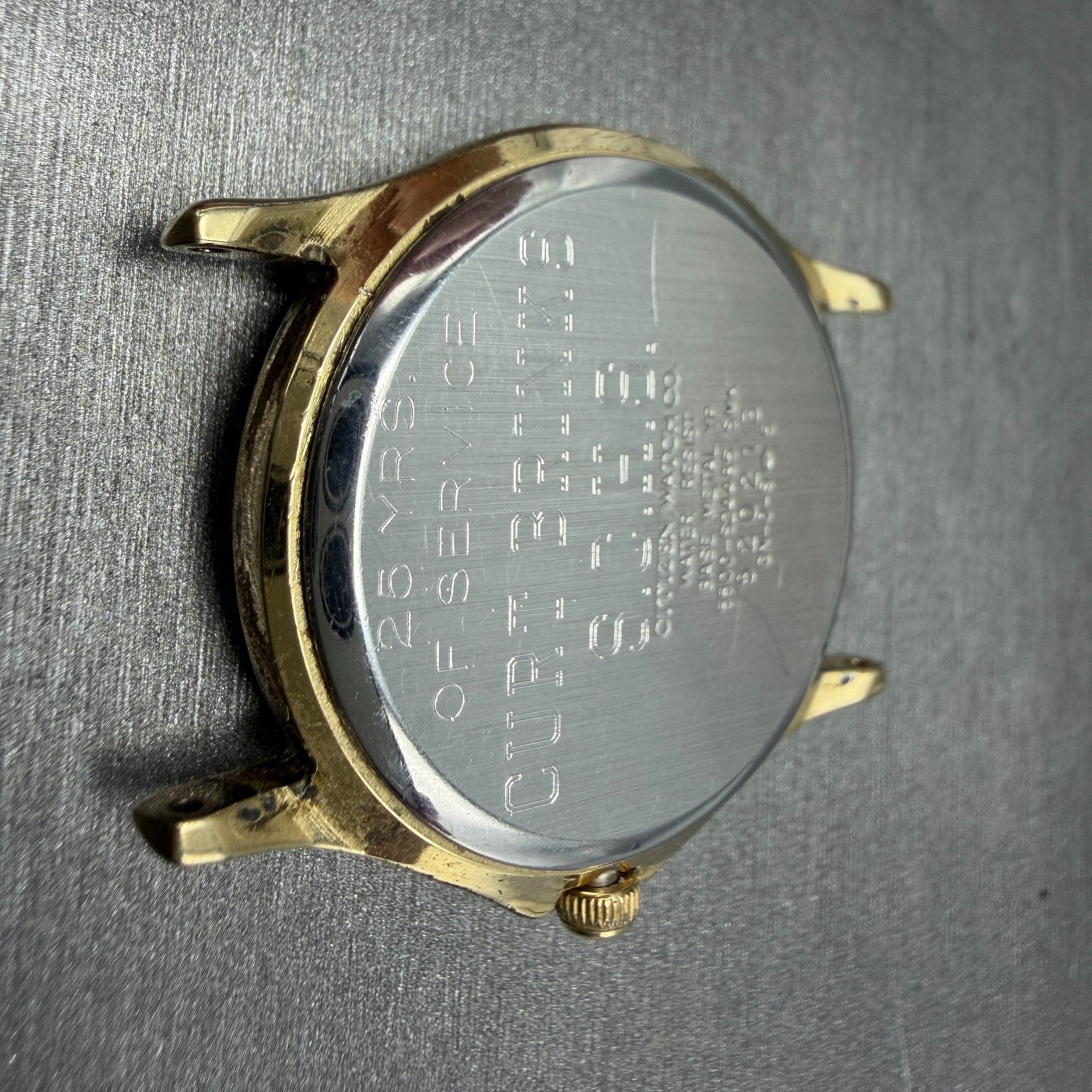Citizen Watch Men 34mm Champagne Dial Gold Tone Daydate 5500-S24485 PARTS10