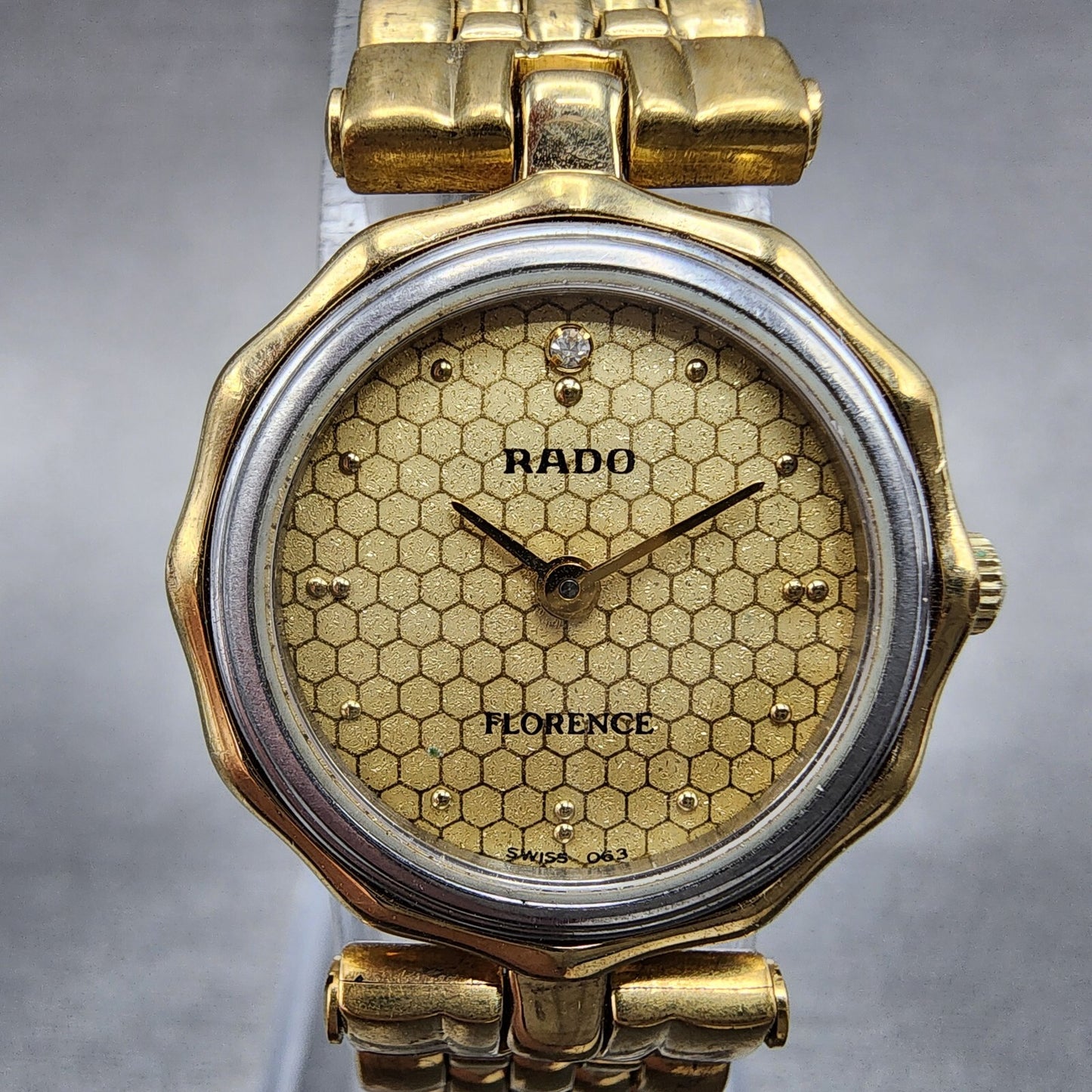 Rado Florence Watch Women 23mm Gold Dial Gold Tone Round 133.3661.2 PARTS2