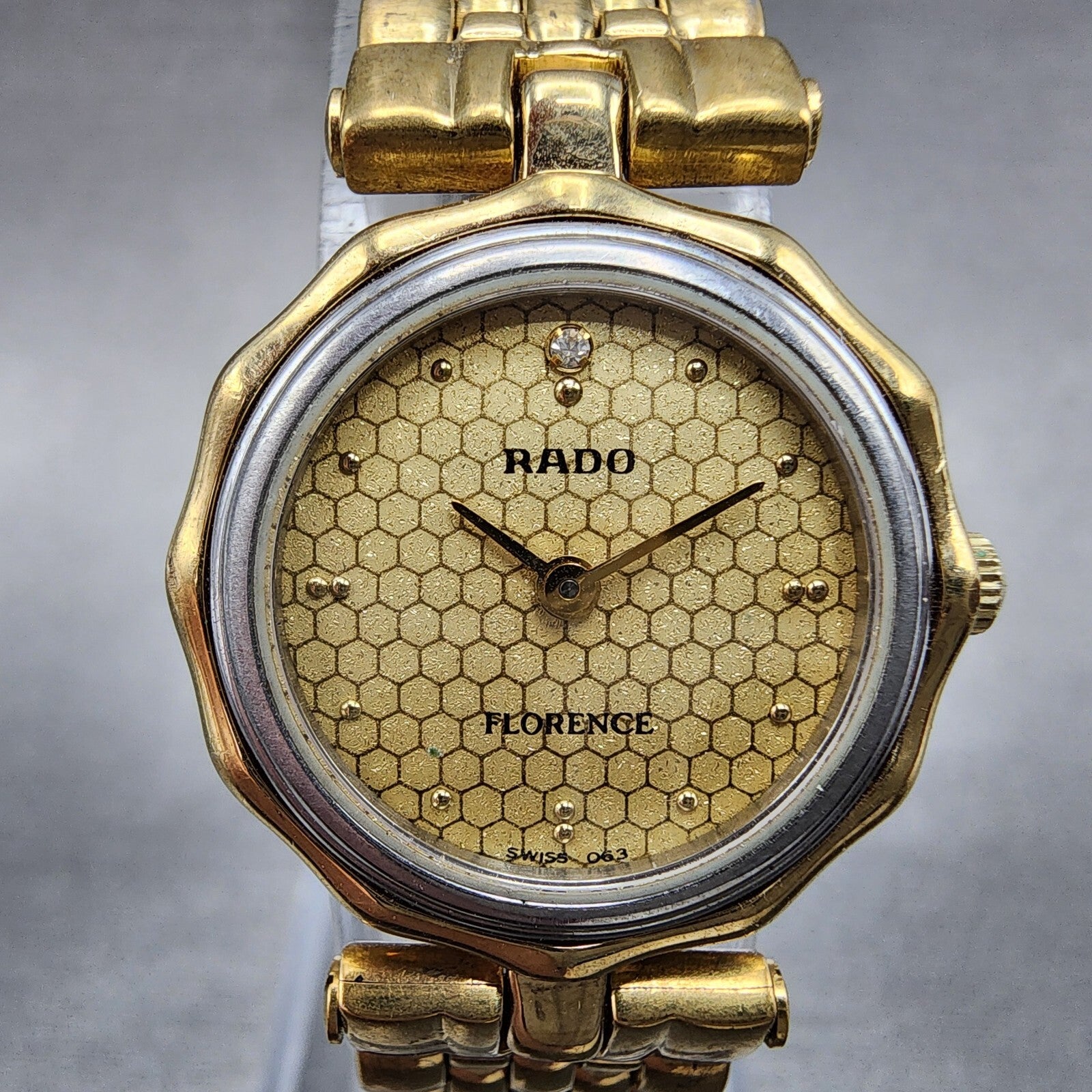 Rado Florence Watch Women 23mm Gold Dial Gold Tone Round 133.3661.2 PARTS2