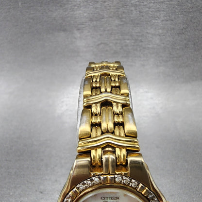 Citizen Elegance Watch Women 25mm MOP Dial Gold Tone Date 1010H14339 NewBattery4