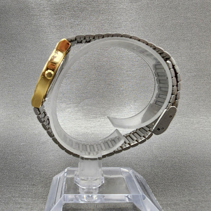 Seiko Watch Women 28mm Champagne Dial Gold Tone Round 5y916010 New Battery6