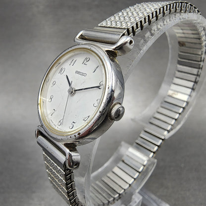 Seiko Watch Women 27mm White Dial Silver Tone Round 4N210052 New Battery2