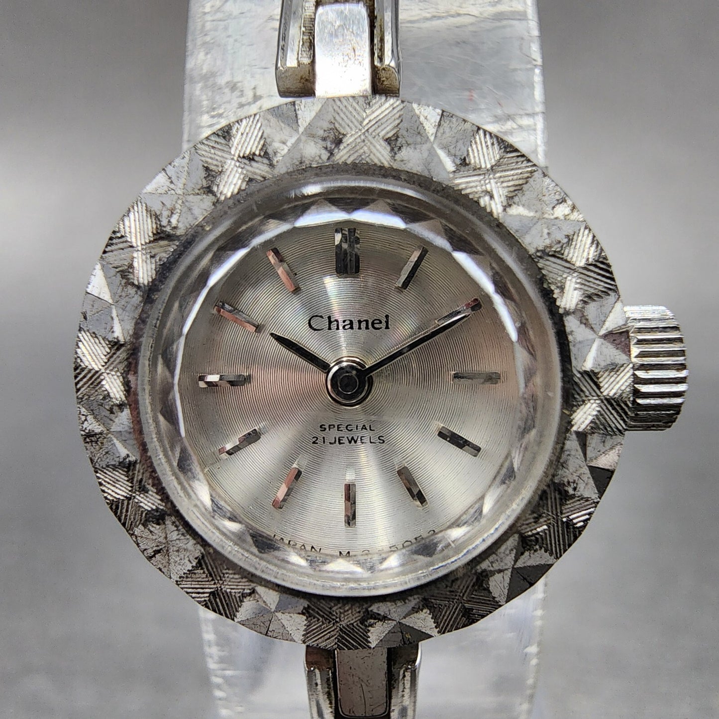 Orient Chanel Watch Women 15mm Silver Dial White Gold Plated Oval Manual Wind1