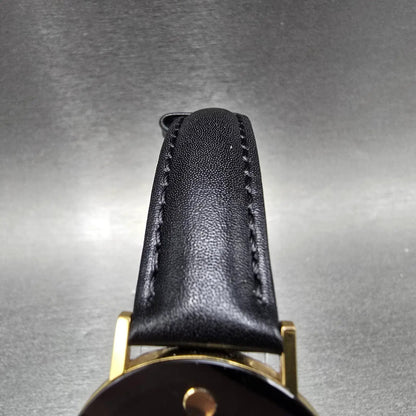 Movado Museum 31mm Watch Men Black Dial Gold Tone Round 87-40-882 New Battery6