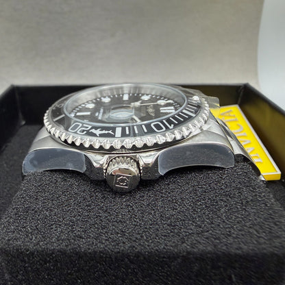 Invicta Pro Diver Watch Men 43mm Black Dial Silver Tone Date Round 300185