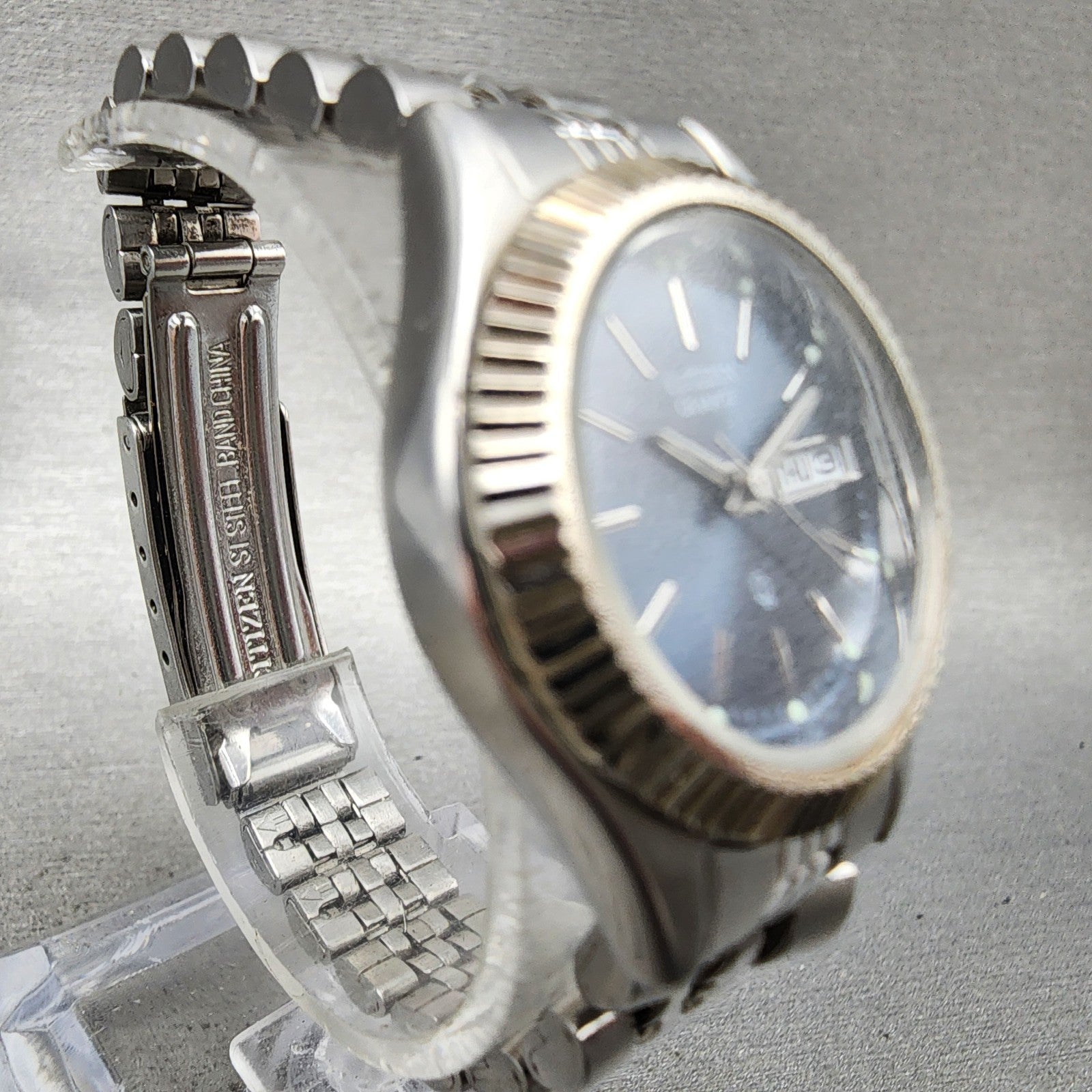 Citizen CQ Watch Women 25mm Blue Dial Silver Tone Daydate 1002R15097 New Batt3