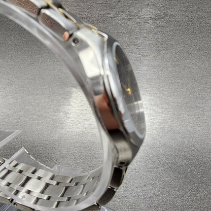 Movado Museum Watch Women 26mm Black Dial Two Tone Round 0606959 New Battery