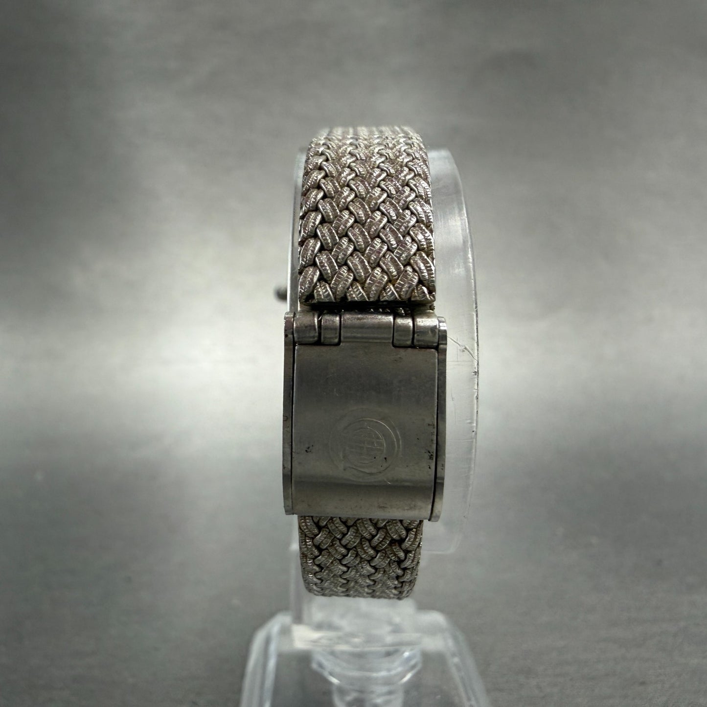 Cyma Watch Women 22mm Silver Dial Silver Tone Rectangle Mesh E616 New Battery7