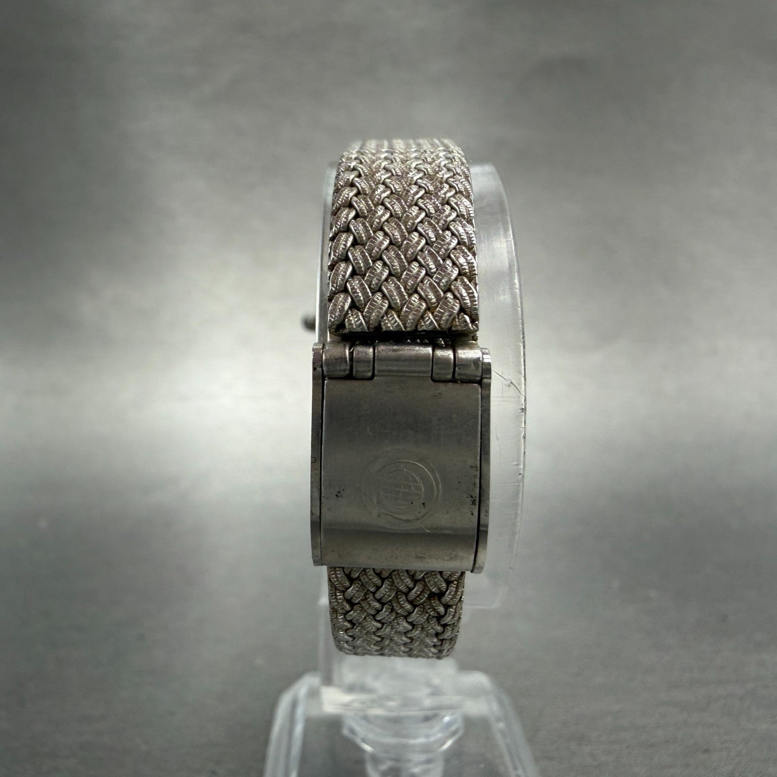 Cyma Watch Women 22mm Silver Dial Silver Tone Rectangle Mesh E616 New Battery7
