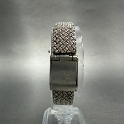 Cyma Watch Women 22mm Silver Dial Silver Tone Rectangle Mesh E616 New Battery7