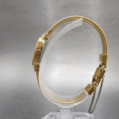 Seiko Watch Women 20mm Champagne Dial Gold Tone 54215180 New Battery6