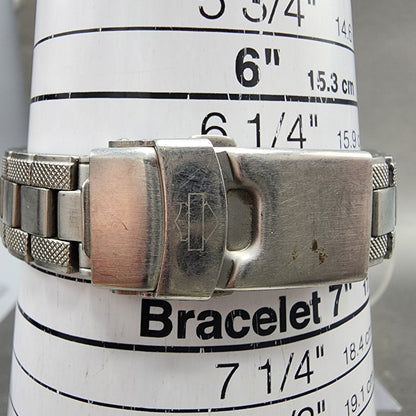 Bulova Harley Davidson Watch Women 28mm Pink Dial Silver Tone 76L144 New Battery10