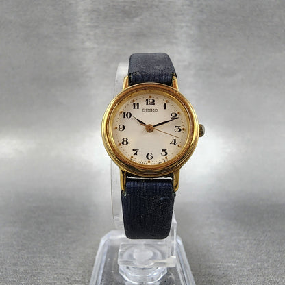 Seiko Watch Women 22mm Cream Dial Gold Tone Round V4011409 New Battery5