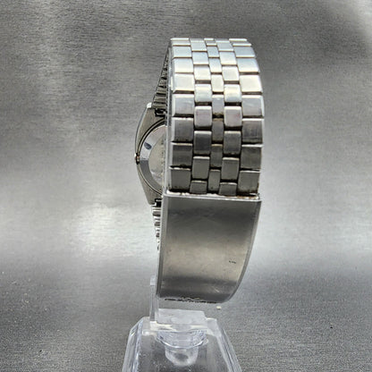 VTG Seiko Digital Watch Men 35mm Silver Tone Chronograph M159-5059 New Battery