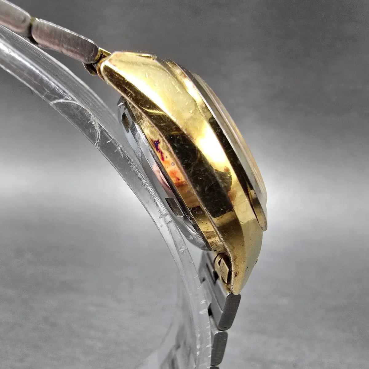Seiko5 Automatic Watch Women 24mm Gold Dial Gold Tone Daydate 4206-0180 PARTS4