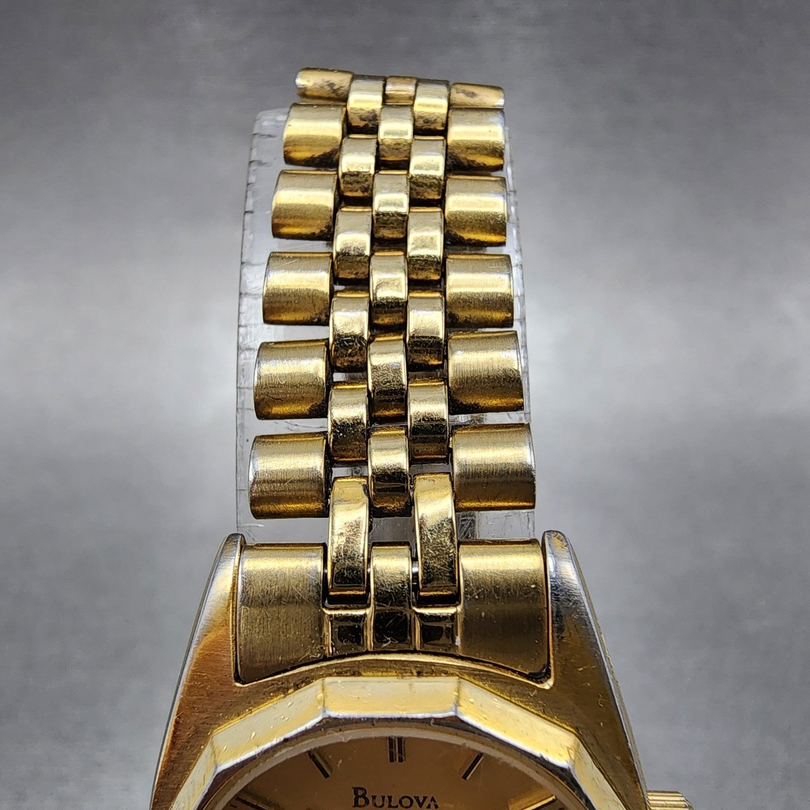 Bulova Marine Star Watch Women 24mm Champagne Dial Gold Tone Date 92G25 PARTS5