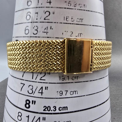 Jules Jurgenson Watch Men 32mm Blue Dial Gold Tone Mesh Band New Battery11