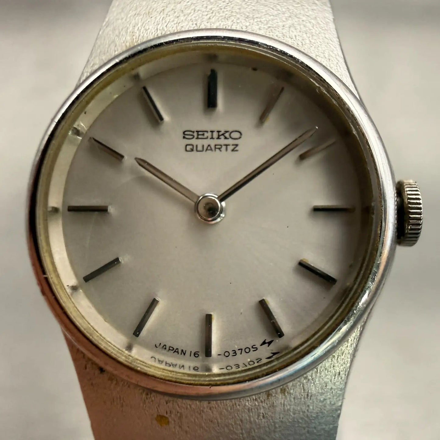Seiko Watch Women 19mm Silver Dial Silver Tone Round 16-0079 Vintage New Battery1