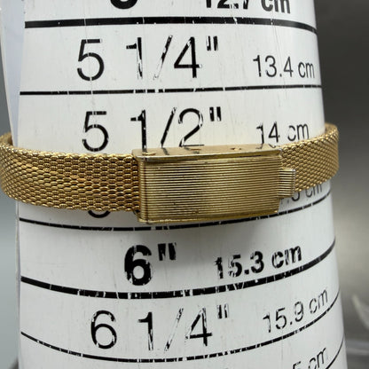 Gruen Watch Women 16mm White Dial Gold Tone Oval Diamond Bezel New Battery ABC10